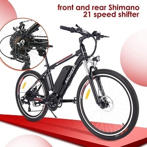 ANCHEER 500W 250W Electric Bike Adult Electric Mountain Bike 26 Electric Bicycle 20Mph with Removable